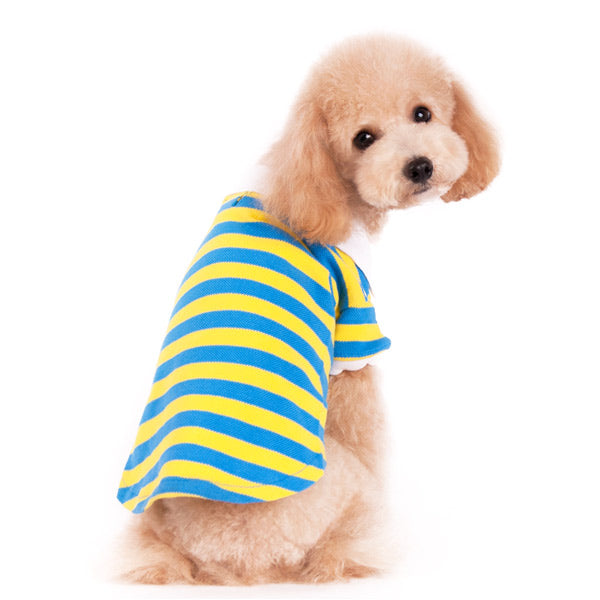 DOGO | Stripe Polo in Yellow and Blue Apparel DOGO   