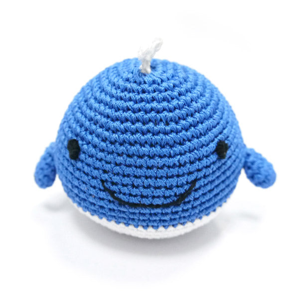 Knit Whale Squeaky Dog Toy Play DOGO   