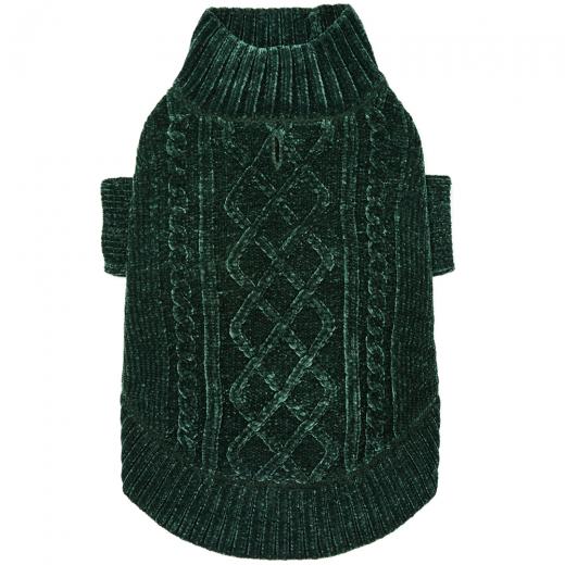 Dark green chenille sweater shop