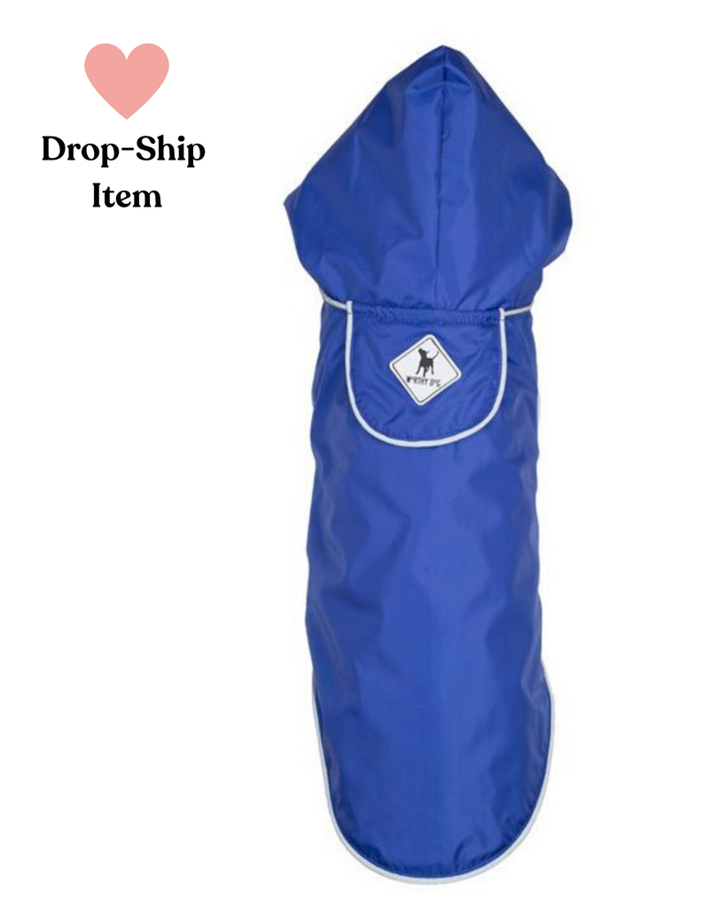 Seattle Slicker Jacket in Blue (Drop-Ship) Drop Ship THE WORTHY DOG   