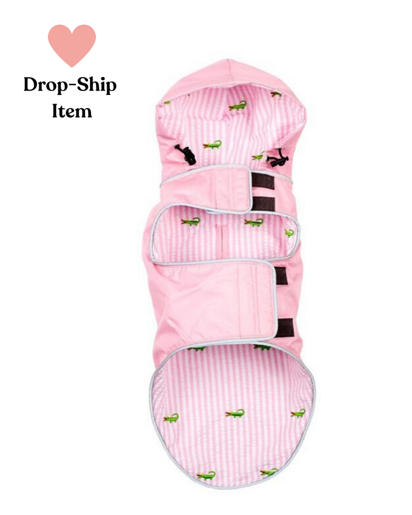 Seattle Slicker Jacket in Pink (Drop-Ship) Drop Ship THE WORTHY DOG   