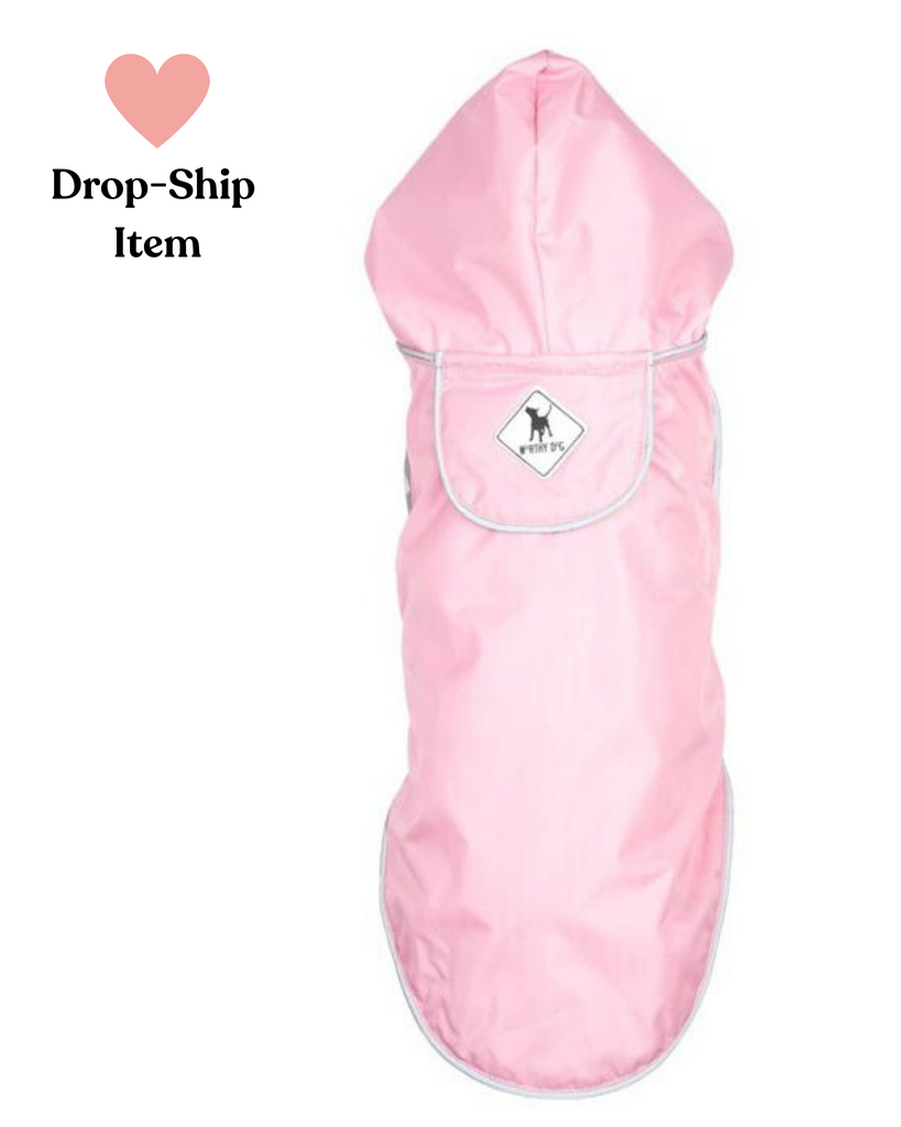 Seattle Slicker Jacket in Pink (Drop-Ship) Drop Ship THE WORTHY DOG   