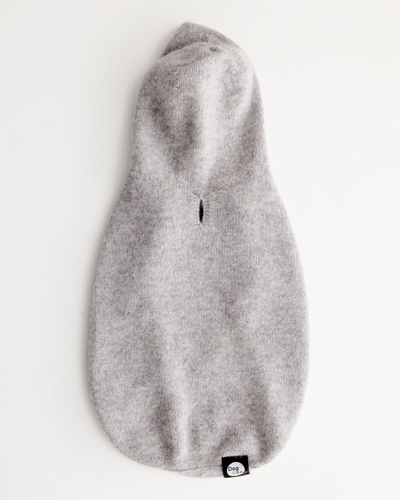 The Marmalady Cashmere Dog Hoodie in Brume Grey (Made in the USA) Wear DOG & CO. COLLECTION   