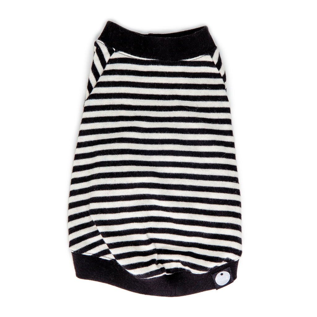 Cheeky Stripe Pullover in Black & White with Black Trim Wear DOG & CO. COLLECTION   