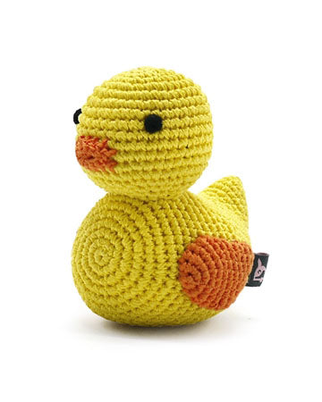 Duck Squeaky Knit Dog Toy Play DOGO   