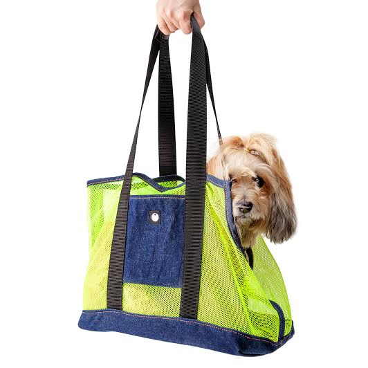 Denim & Mesh Cool Carrier Bag Carry DOG & CO. COLLECTION   
