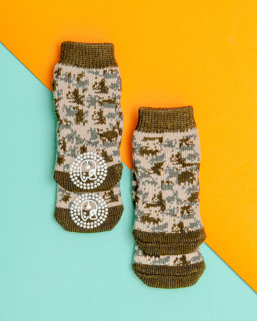 Non-Skid Dog Socks in Camo (FINAL SALE) Wear DOGGIE DESIGN   