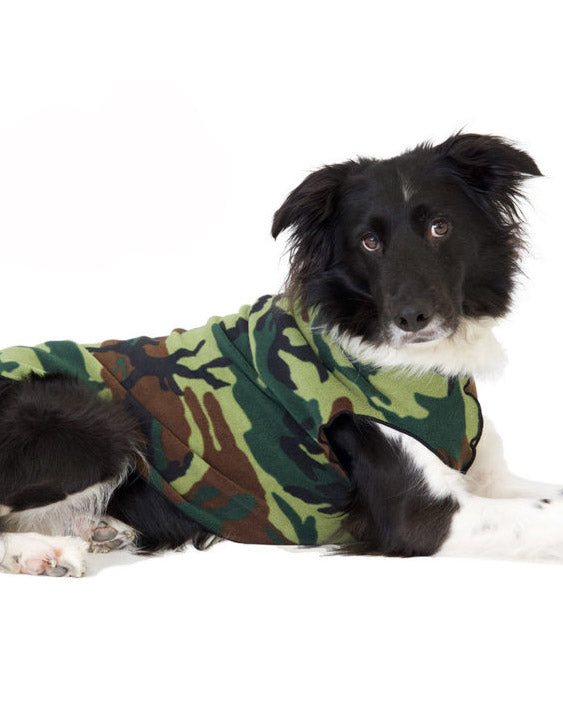 Stretch Fleece Pullover in Modern Camo Print Wear GOLD PAW   