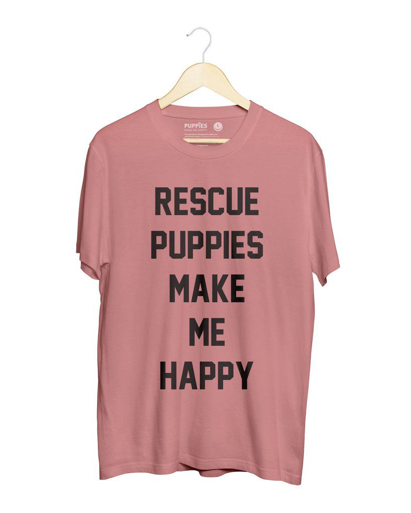 Rescue Puppies Make Me Happy Unisex Tee (FINAL SALE) Human PUPPIES MAKE ME HAPPY   