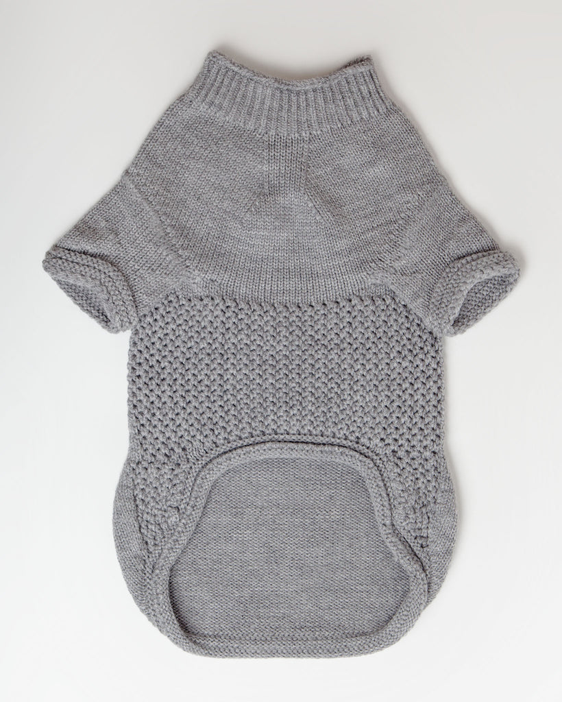 The Mabel Dog Sweater in Grey (Made in the USA) << FINAL SALE >> Wear DOG & CO. COLLECTION   