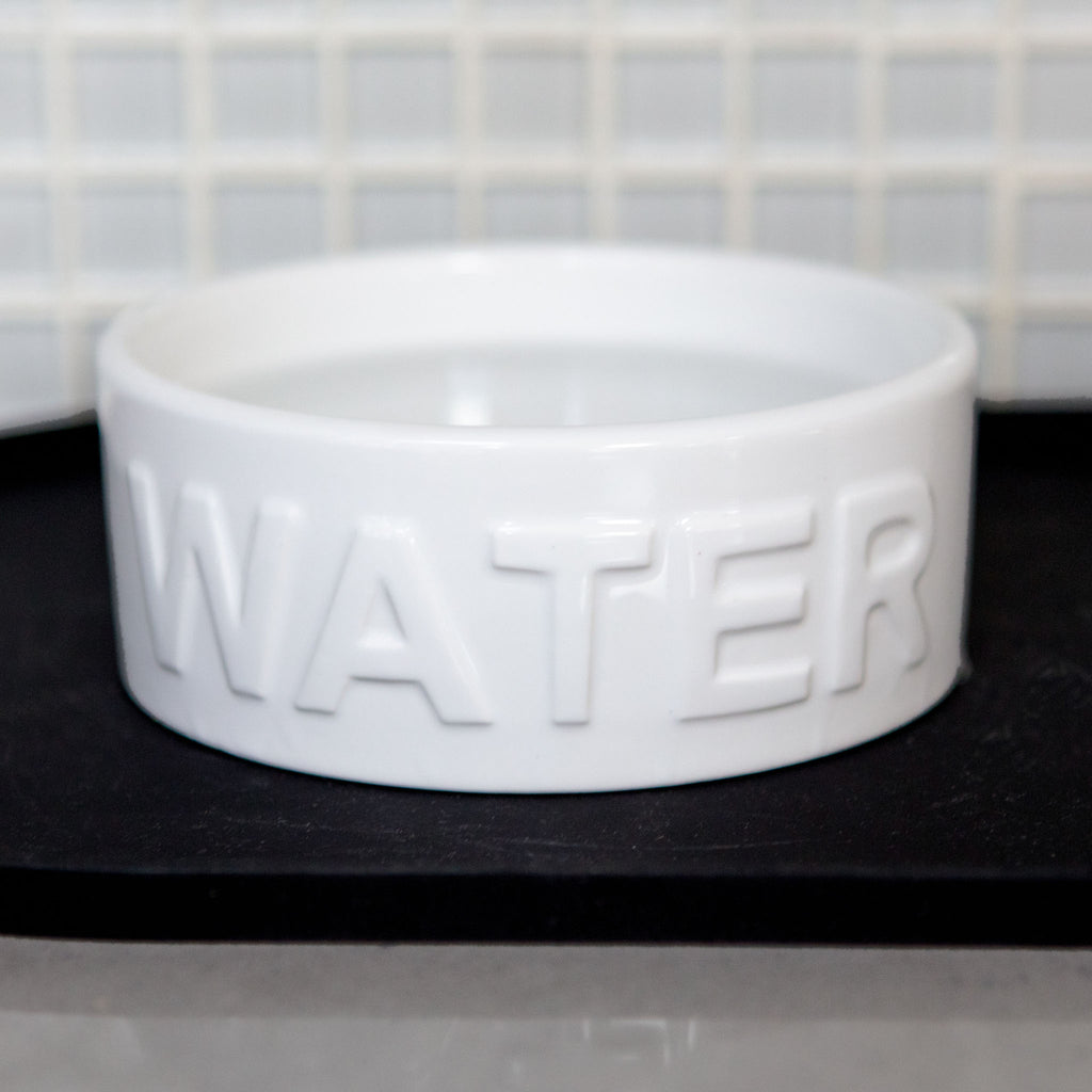 Classic Water Ceramic Pet Bowl in White Eat PARK LIFE DESIGNS   