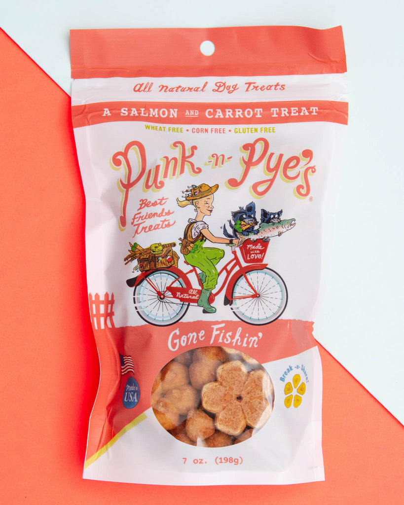 Gone Fishin' Salmon & Carrot Dog Treats Eat PUNK N PYES   
