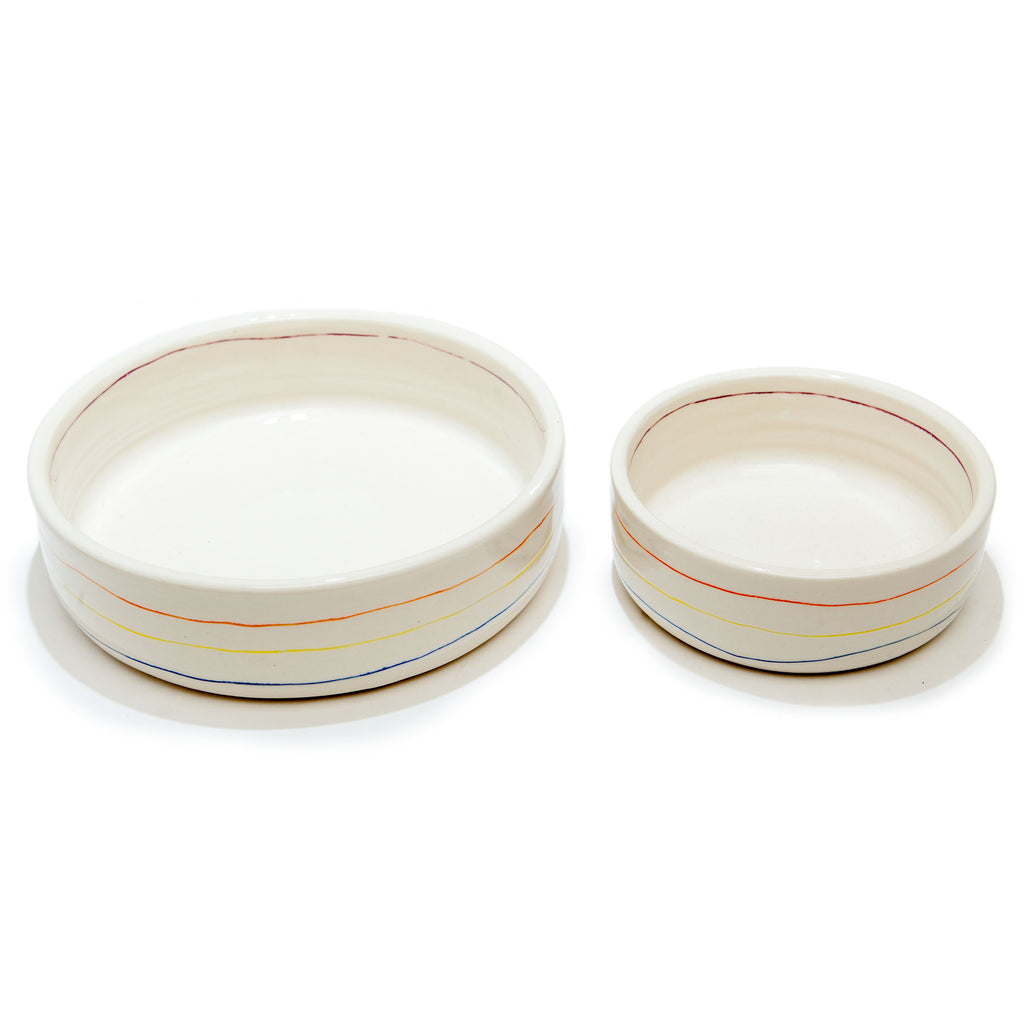 Colorful Stripe Bowl (Dog & Co. Exclusive) EAT BTW CERAMICS   