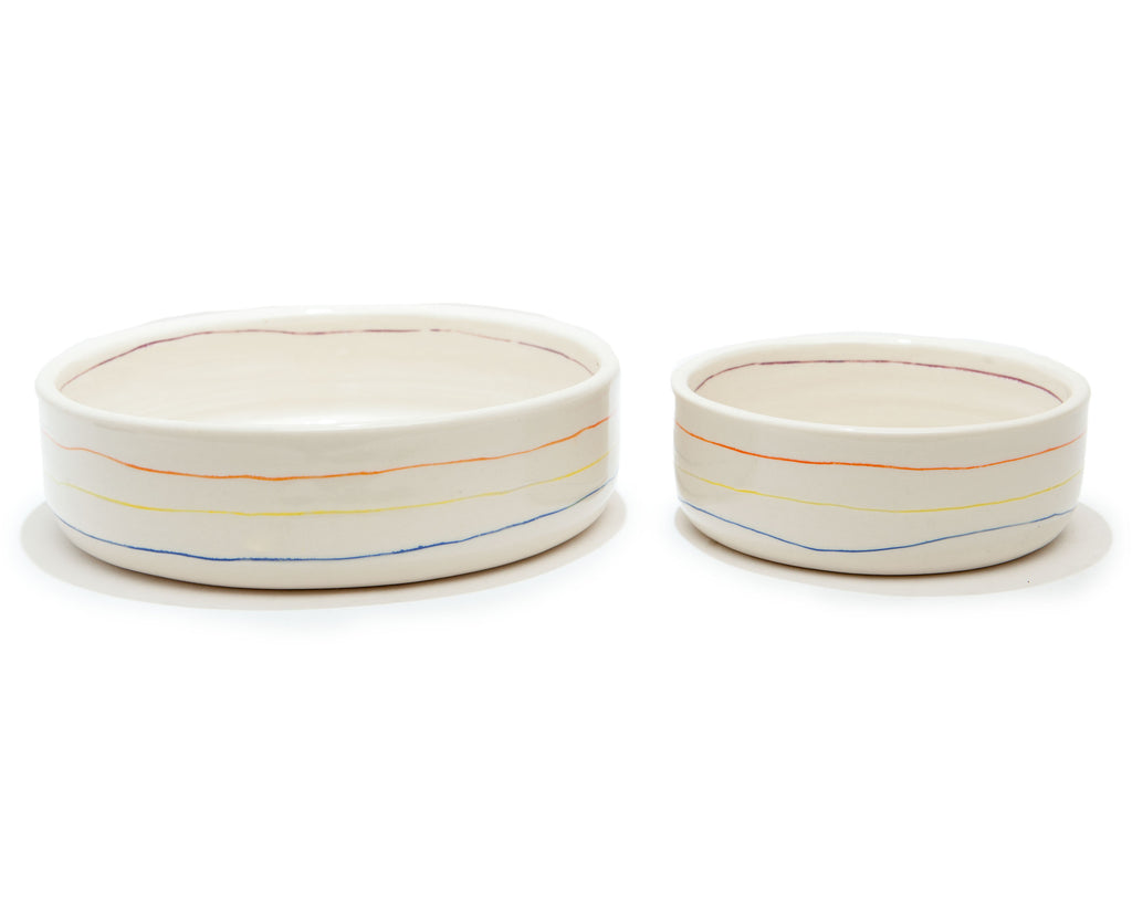 Colorful Stripe Bowl (Dog & Co. Exclusive) EAT BTW CERAMICS   