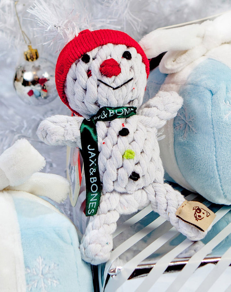 Snowman Rope Dog Toy Play JAX & BONES   