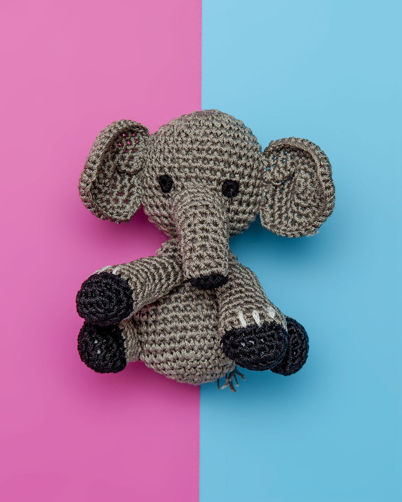 Elephant Organic Knit Dog Toy Play KNIT KNACKS   