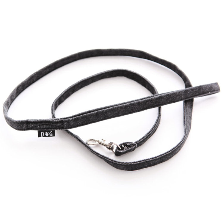 DOG IN THE CLOSET | Black Denim Leash Leash DOG IN THE CLOSET   