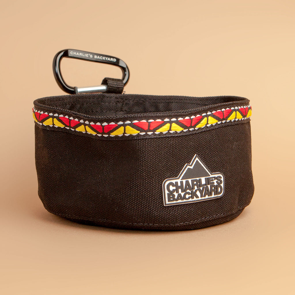 Portable Food & Water Bowl in Black Add-Ons CHARLIE'S BACKYARD   