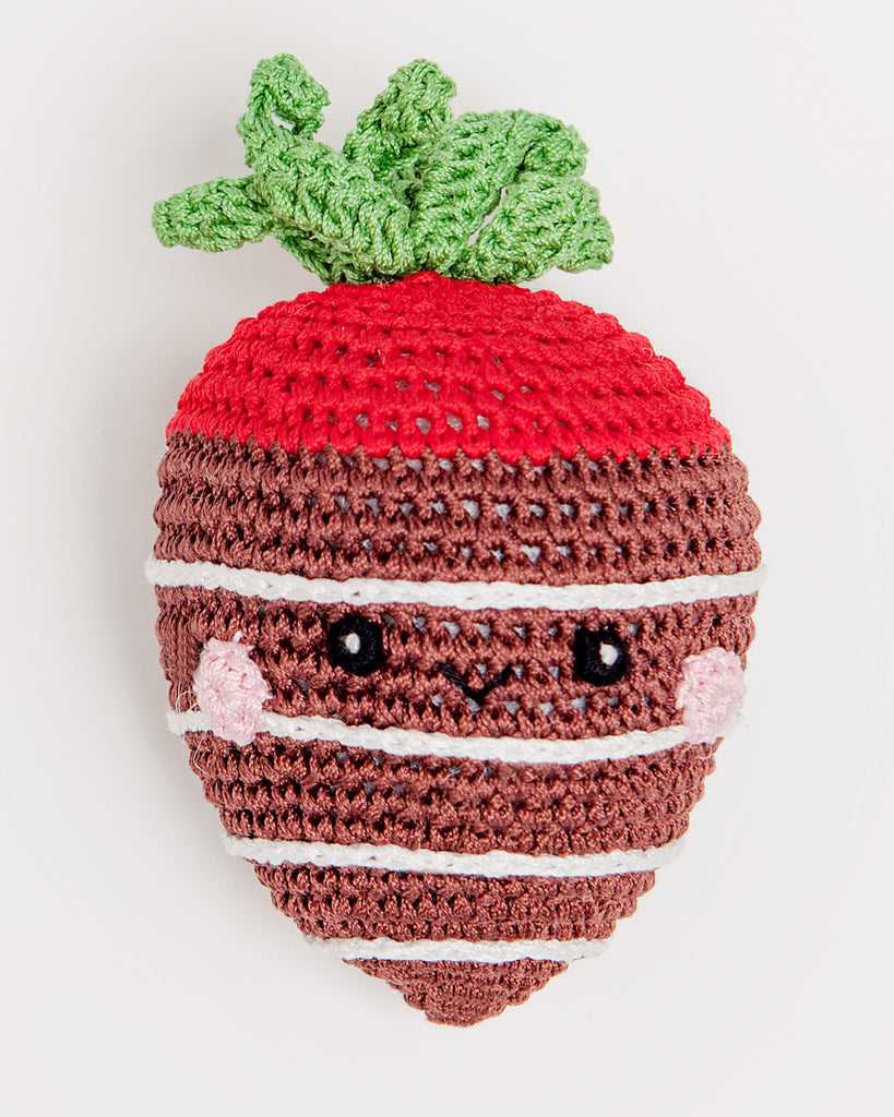 Milk Chocolate Stawberry Organic Knit Toy Toys KNIT KNACKS   