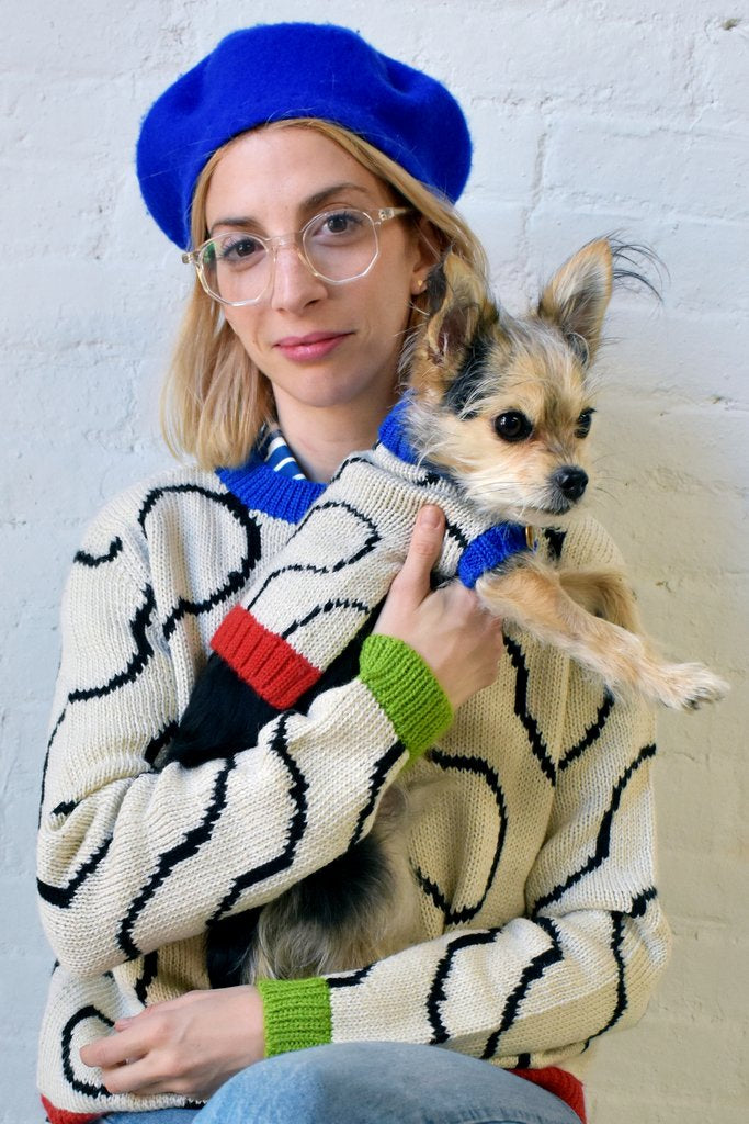 DUSEN DUSEN | Ivory Arc Dog Sweater Apparel DUSEN DUSEN   