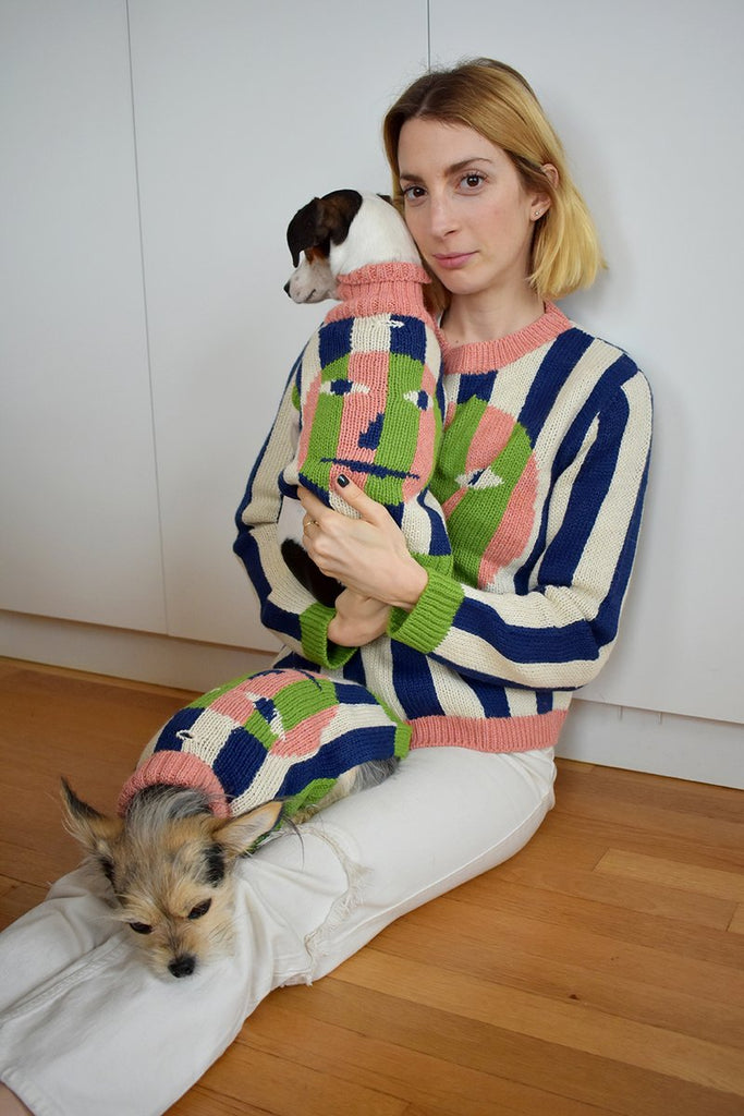 DUSEN DUSEN | Face Dog Sweater Apparel DUSEN DUSEN   