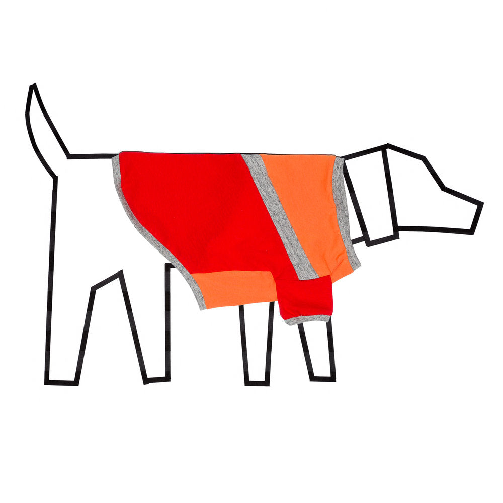 WARE of the DOG | Diagonal T Shirt in Orange and Red Apparel WARE OF THE DOG   