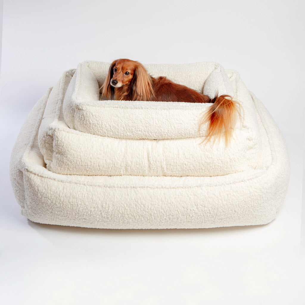 Urban Lounger Dog Bed in Grey Sheepskin (Direct Ship) HOME BOWSER'S PET PRODUCTS   