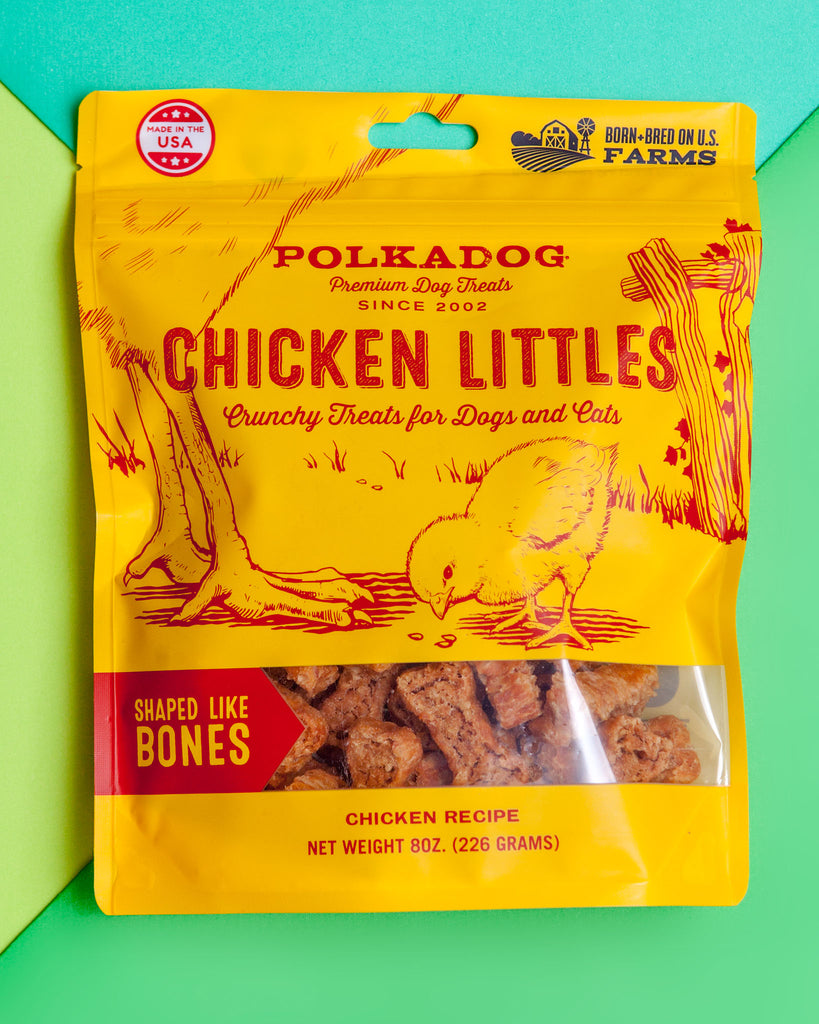 Chicken Littles Crunch Treats for Dogs & Cats Eat POLKA DOG BAKERY Regular Size (Bone Shaped)  