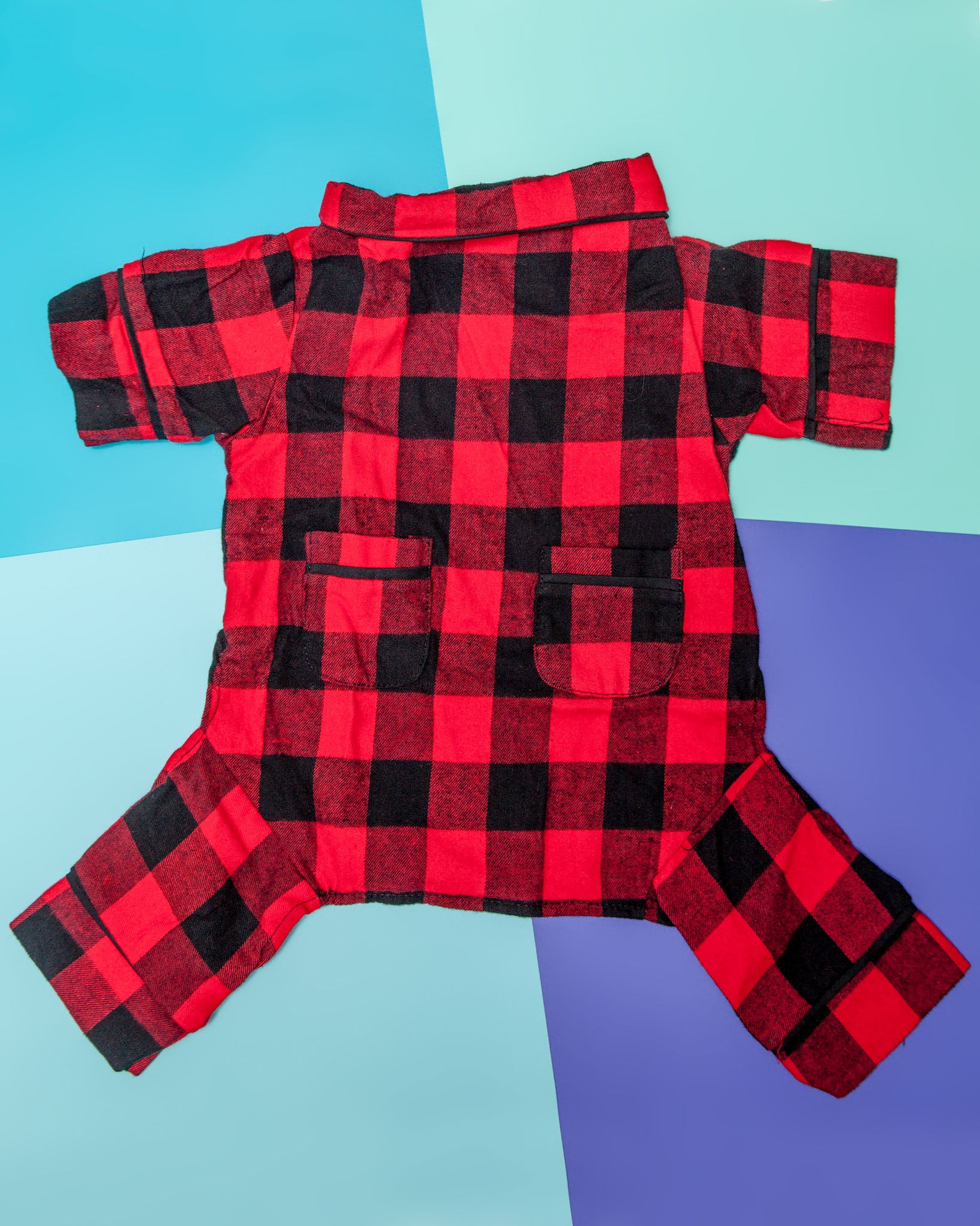 FAB DOG Buffalo Check Flannel Dog PJ's DOG - Main Image