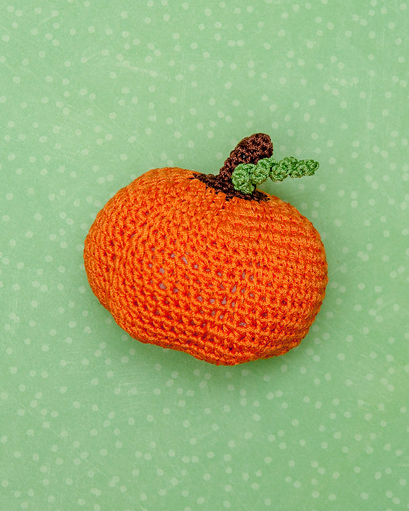 Fall Pumpkin Organic Knit Dog Toy (FINAL SALE) Play KNIT KNACKS   
