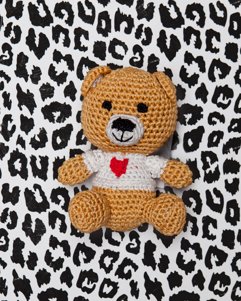 Teddy Bear Organic Knit Dog Toy Play DOGO   