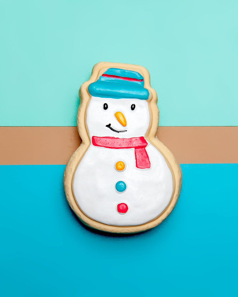 Winter Snowman Latex Squeaky Dog Toy Play FOU FOU PETS   