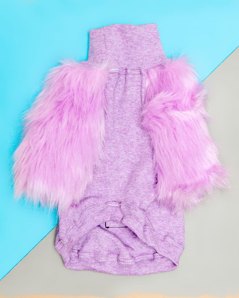 Lilac Faux Fur Dog Top (FINAL SALE) Wear EYE OF DOG   