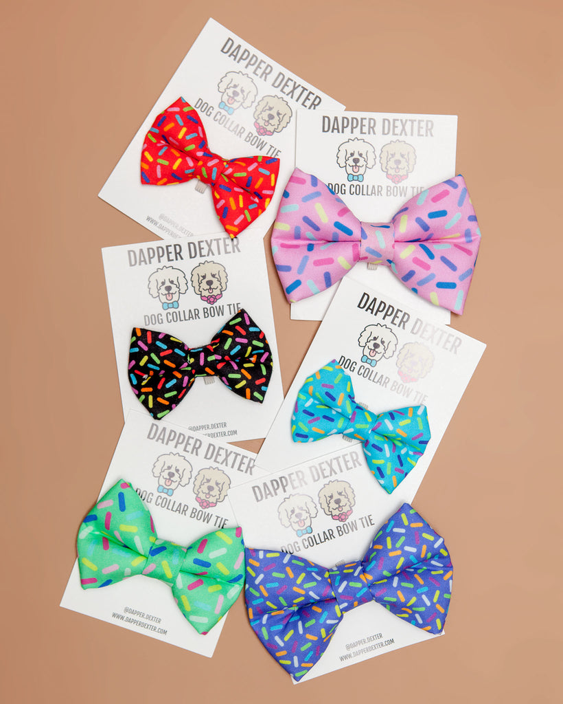Barkday Sprinkles Pet Bow Tie (Made in the USA) Wear DAPPER DEXTER   