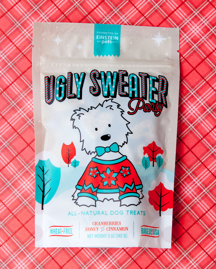 Ugly Sweater Party Holiday Dog Treats Eat EINSTEIN PETS   