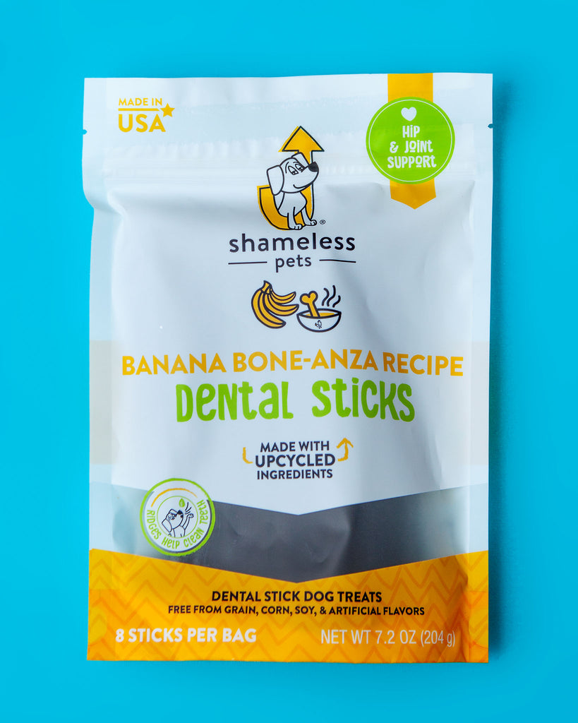 Banana Boneanza Dental Sticks for Dogs Eat SHAMELESS PETS   