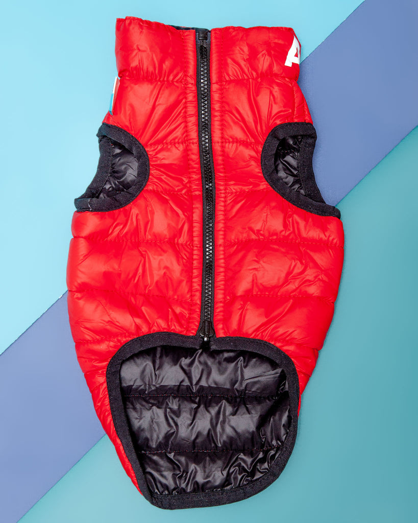 Reversible Puffer AiryVest in Red and Black << CLEARANCE >> Wear COLLAR BRAND   