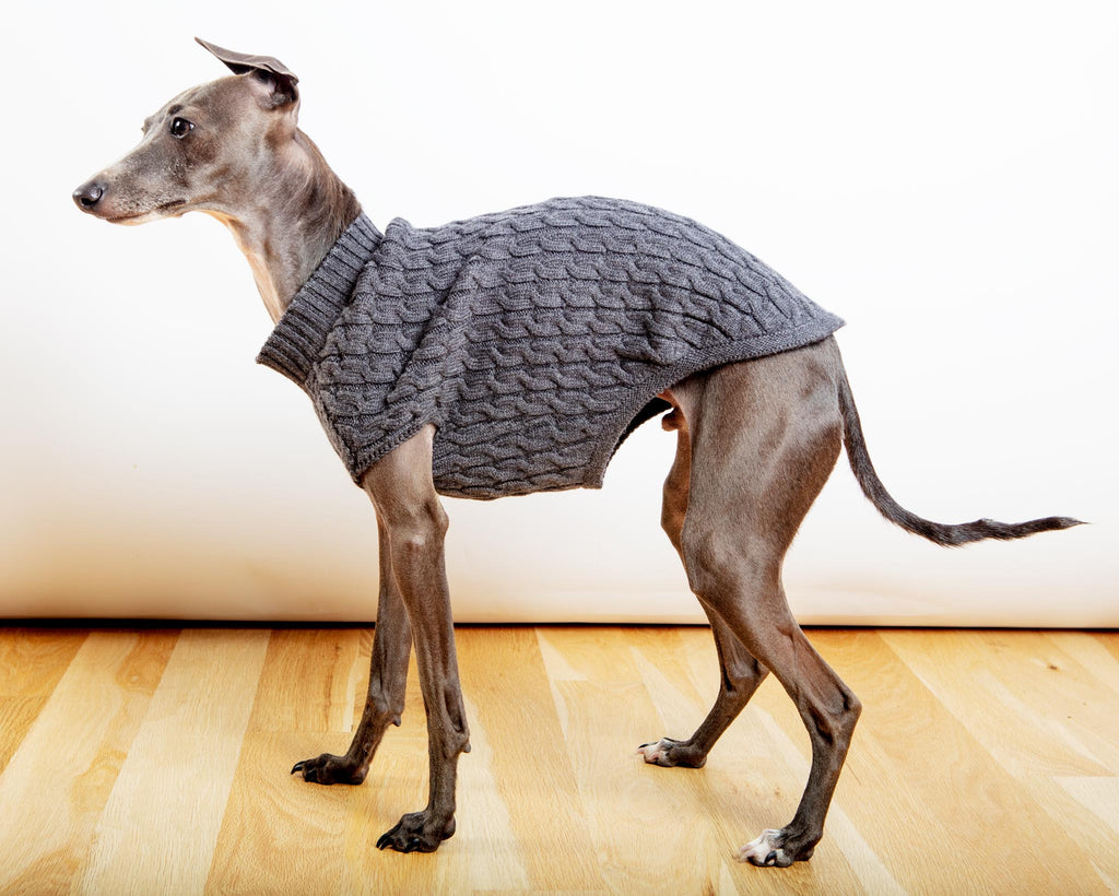 The Uptown Cable Knit Sweater in City Slush Grey Merino Wool (Made in NYC) Wear DOG & CO. COLLECTION   