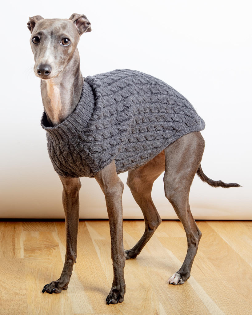 The Uptown Cable Knit Sweater in City Slush Grey Merino Wool (Made in NYC) Wear DOG & CO. COLLECTION   