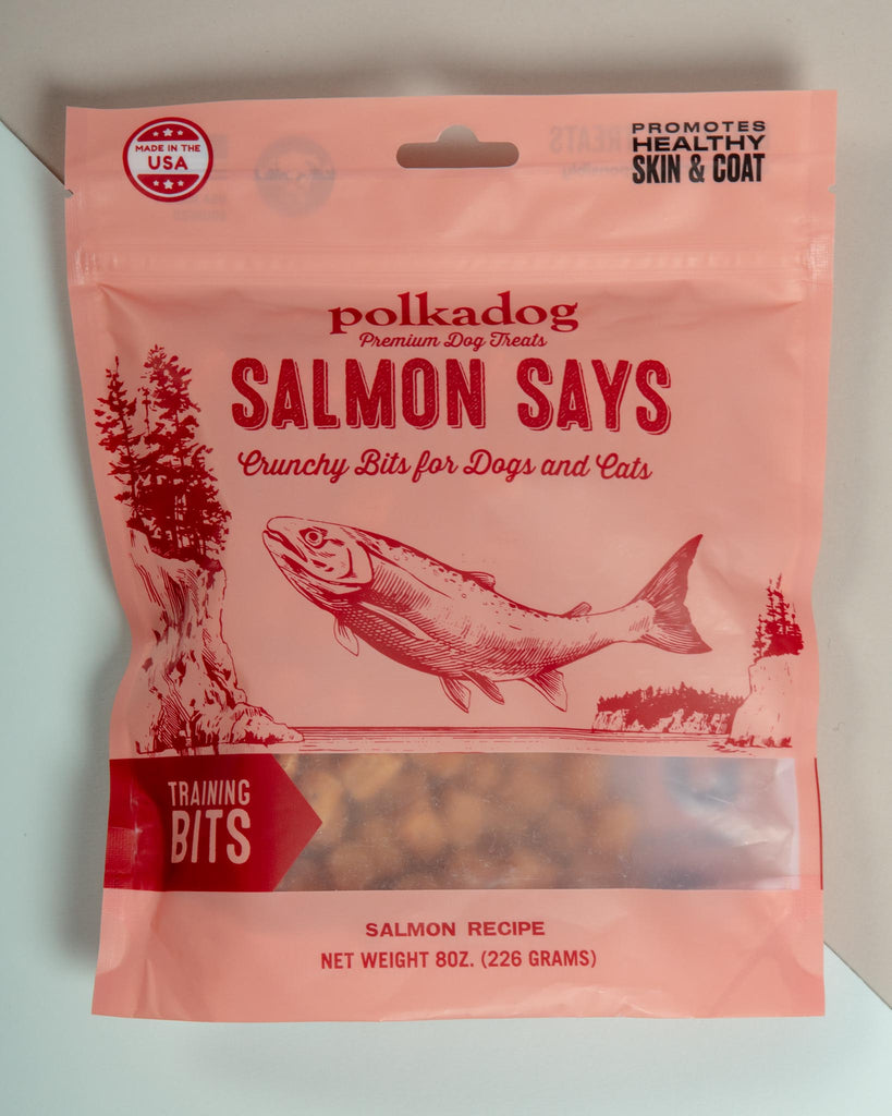 Salmon Says Crunchy Treats for Dogs & Cats Eat POLKA DOG BAKERY   
