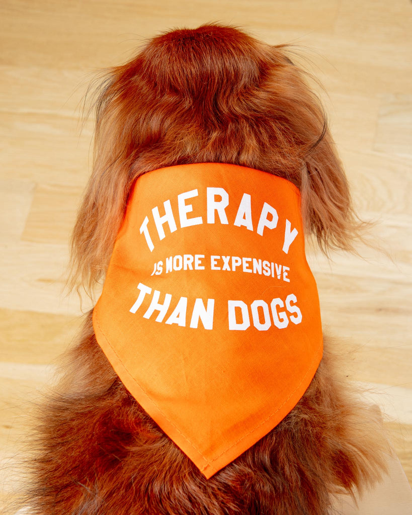 Therapy is More Expensive than Dogs Bandana<br>(Made in the USA) (FINAL SALE) Wear BOBBYK   