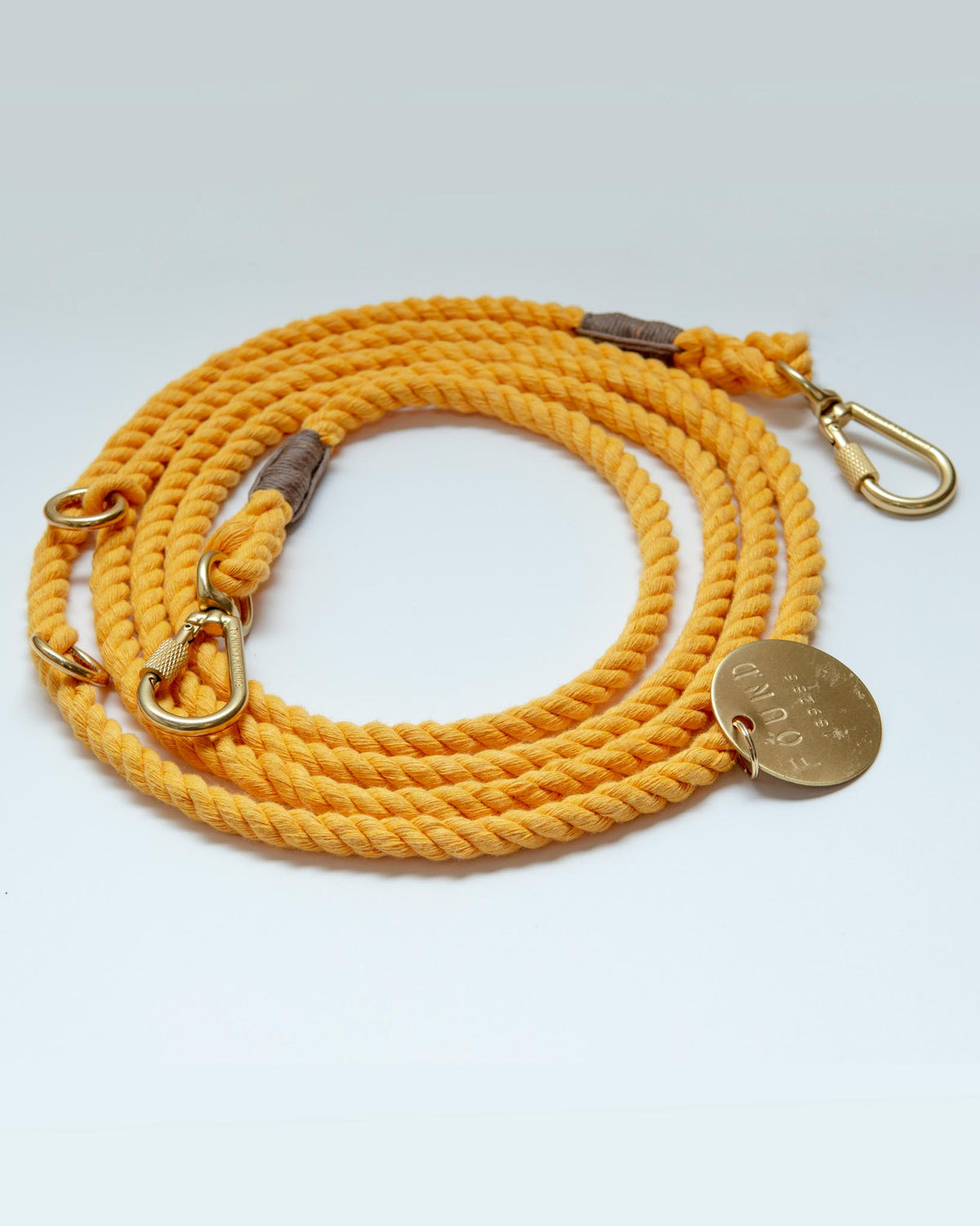 FOUND MY ANIMAL | Adjustable Rope Dog Lead in Butter Yellow (Made in ...