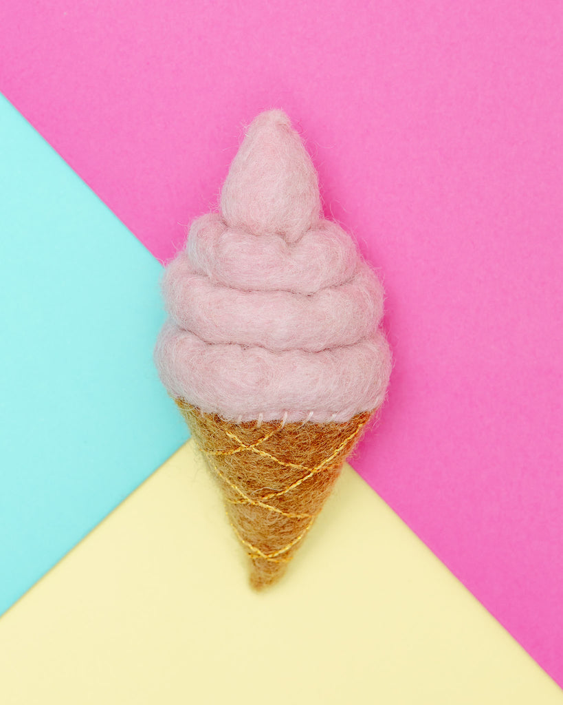 Soft Serve Ice Cream Wool Cat Toy Play THE FOGGY DOG   