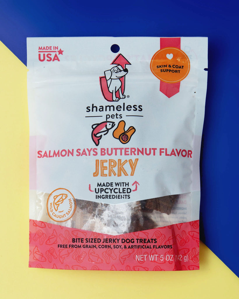 Salmon Says Butternut Jerky Dog Treats Eat SHAMELESS PETS   