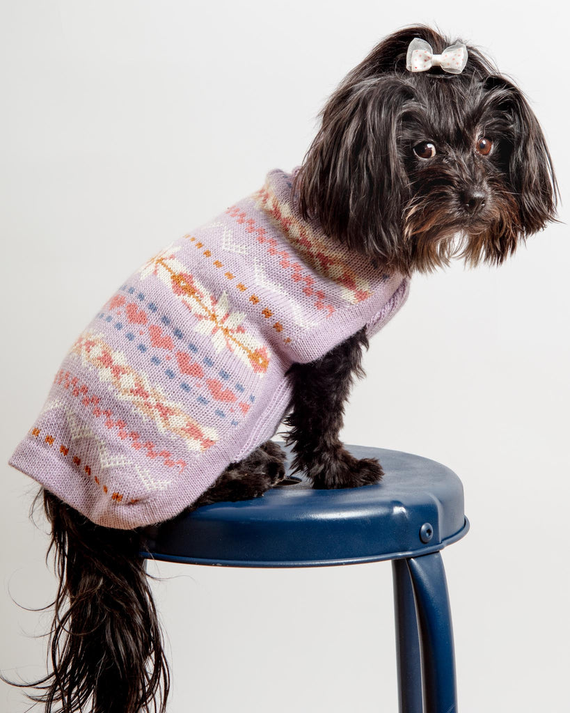 Lavender Sunrise Alpaca Blend Dog Sweater (FINAL SALE) Wear ALQO WASI   