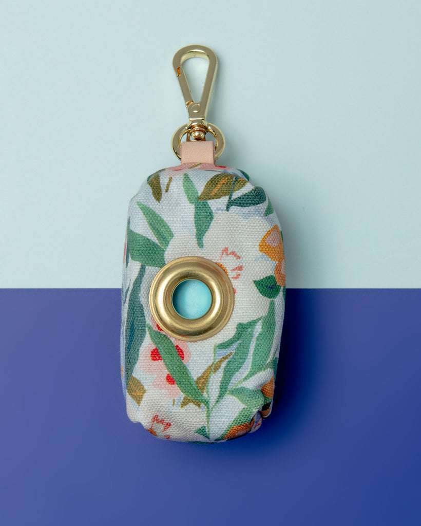 Gathered Print Floral Dog Leash Bag (Made in the USA) << FINAL SALE >> WALK THE FOGGY DOG   