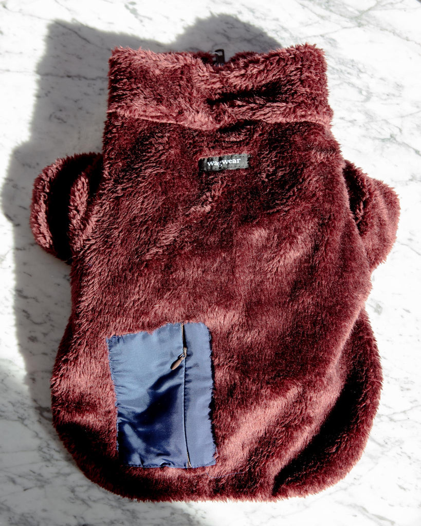 Zippy Dog Fleece in Burgundy (FINAL SALE) Wear WAGWEAR   