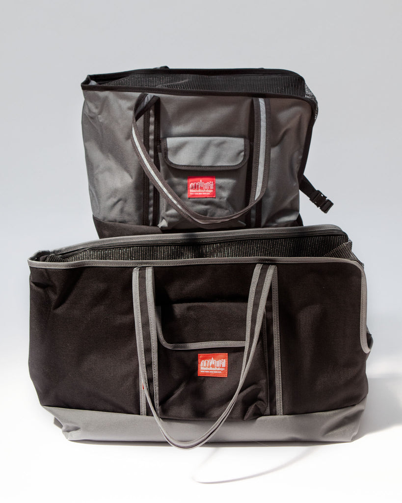 Open or Closed Pet Tote Bag in Grey (Small) Carry MANHATTAN PORTAGE   