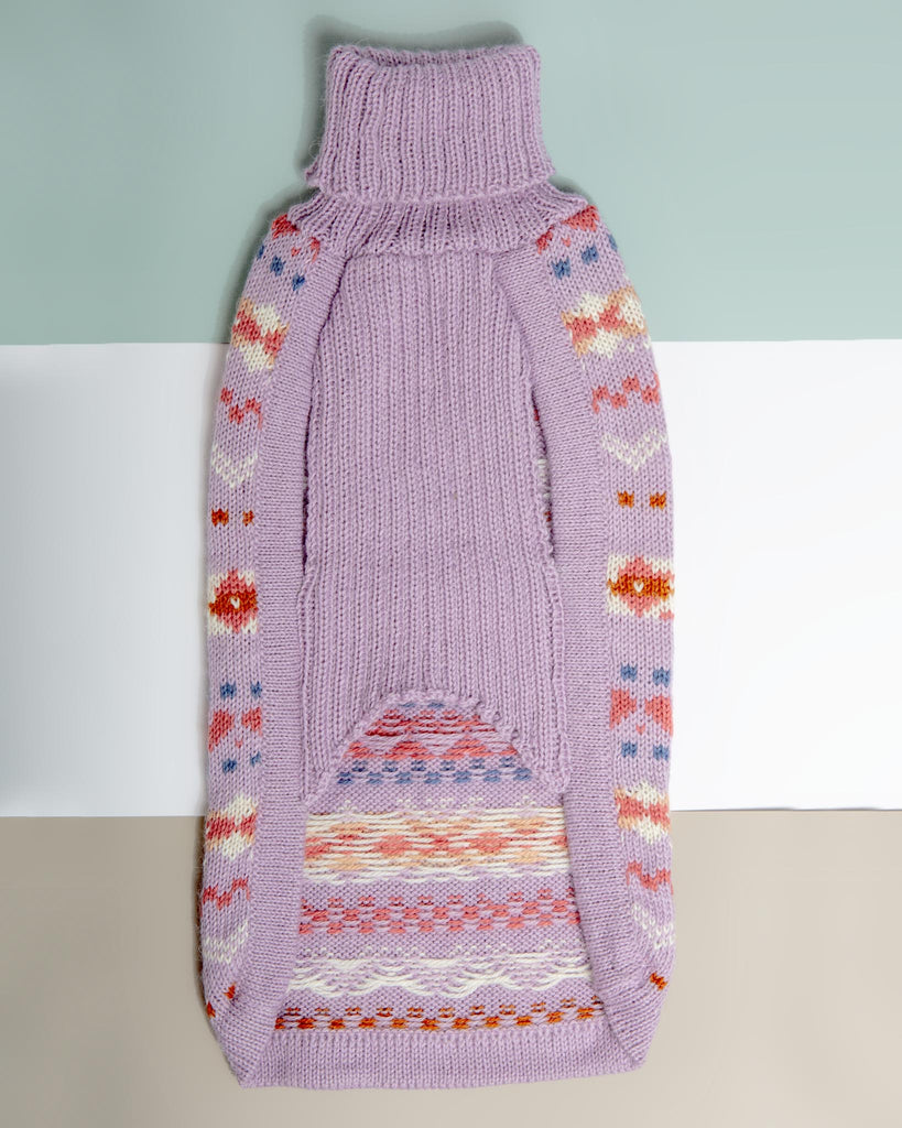 Lavender Sunrise Alpaca Blend Dog Sweater (FINAL SALE) Wear ALQO WASI   