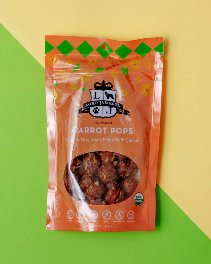 Carrot Pops Organic Dog Treats (Made in the USA) Eat LORD JAMESON   
